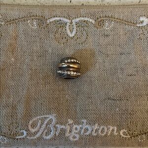 Brighton Neptune’s Ring bead Silver with gold & crystal rings Retired